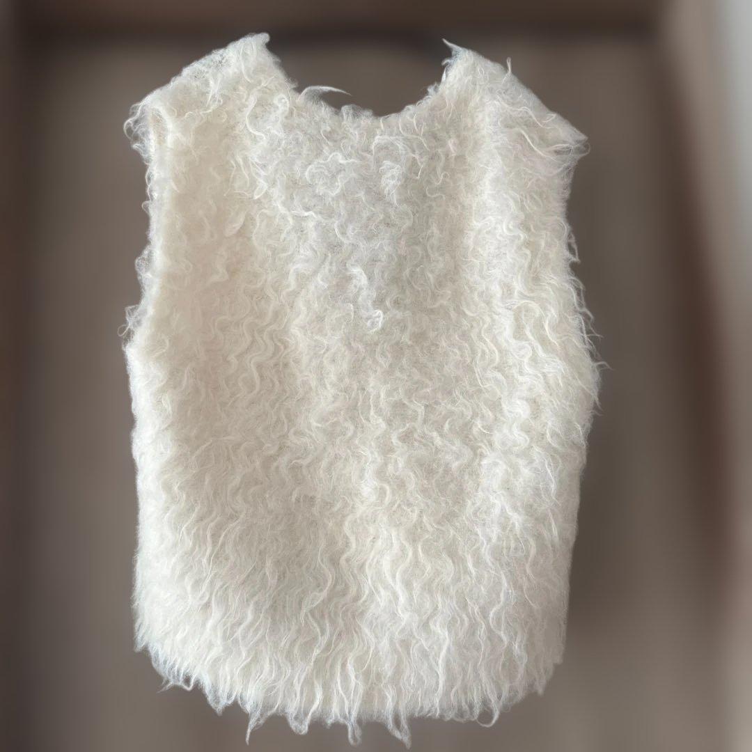 CADUNE カデュネ　ホワイト ベスト ジレ　38