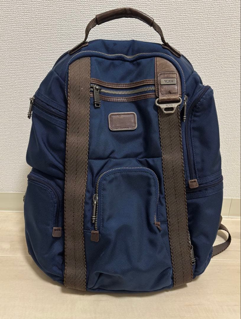 【美品】TUMI トゥミ ALPHA BRAVO キングスビル 本革 紺ネイビー
