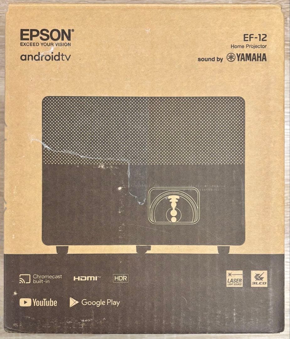 新品、未使用！　エプソン EF-12 ホームプロジェクター ドリーミオ ブラック