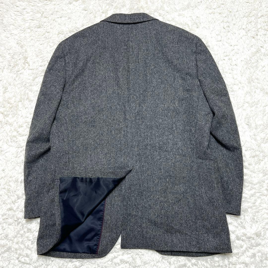 【美品】英国MOON社製 ラムウール カフェソーホー ヘリンボーン テーラード