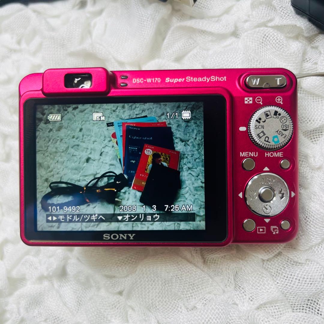 サイバーショットSONYソニーCyber-Shot DSC-W170 赤デジカメ