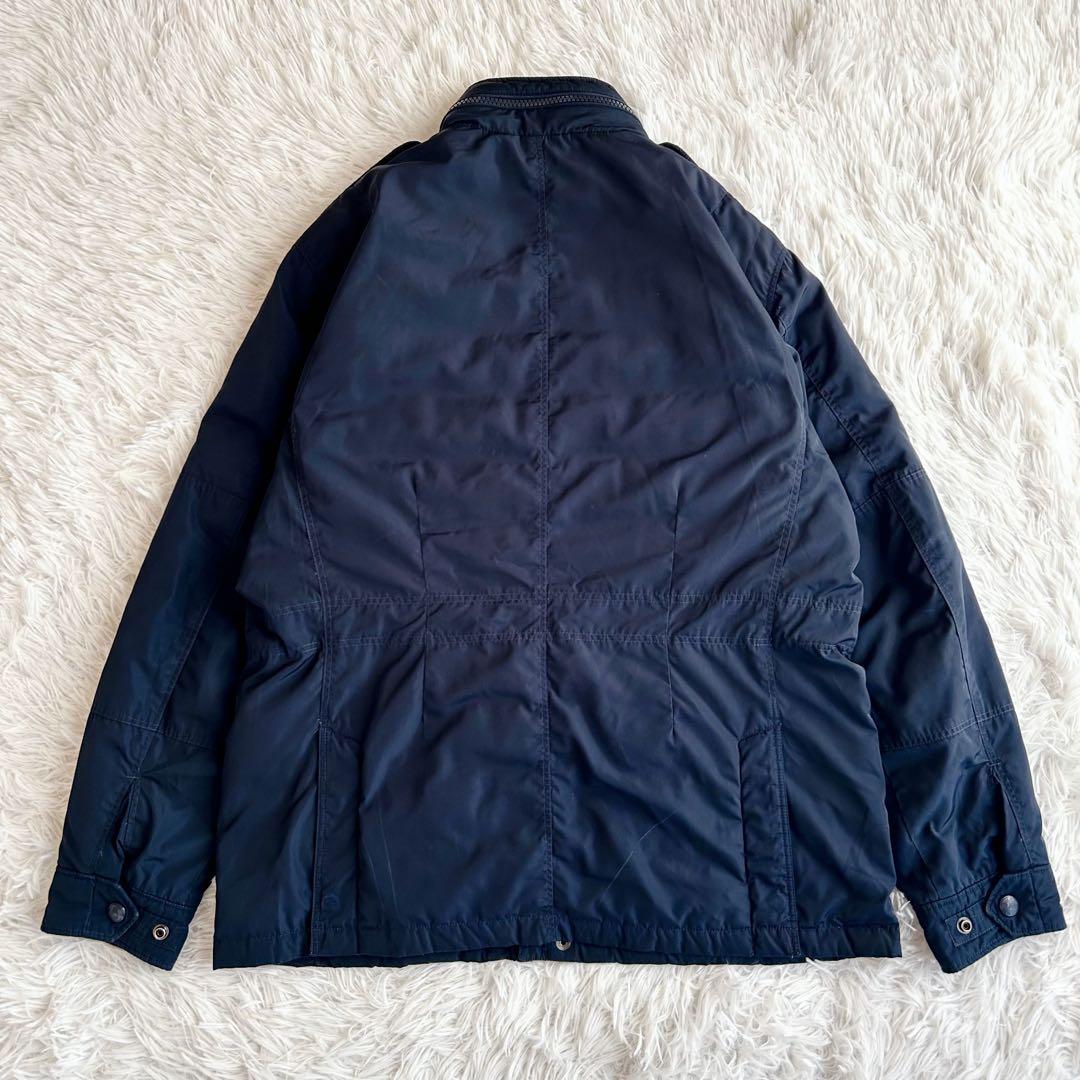 ポロラルフローレン　ダウンジャケット M-65 現行 ロゴワッペン ネイビー L