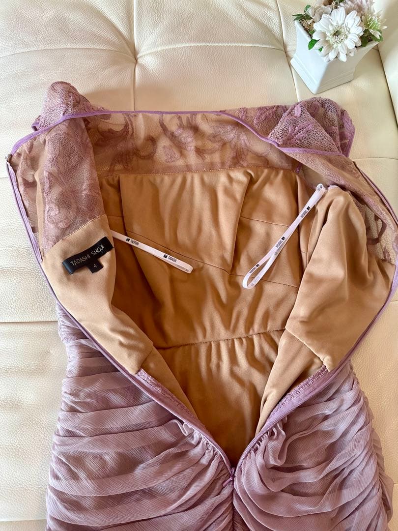 TADASHI SHOJI ピンクドレス サイズ4 一度着用のみ美品