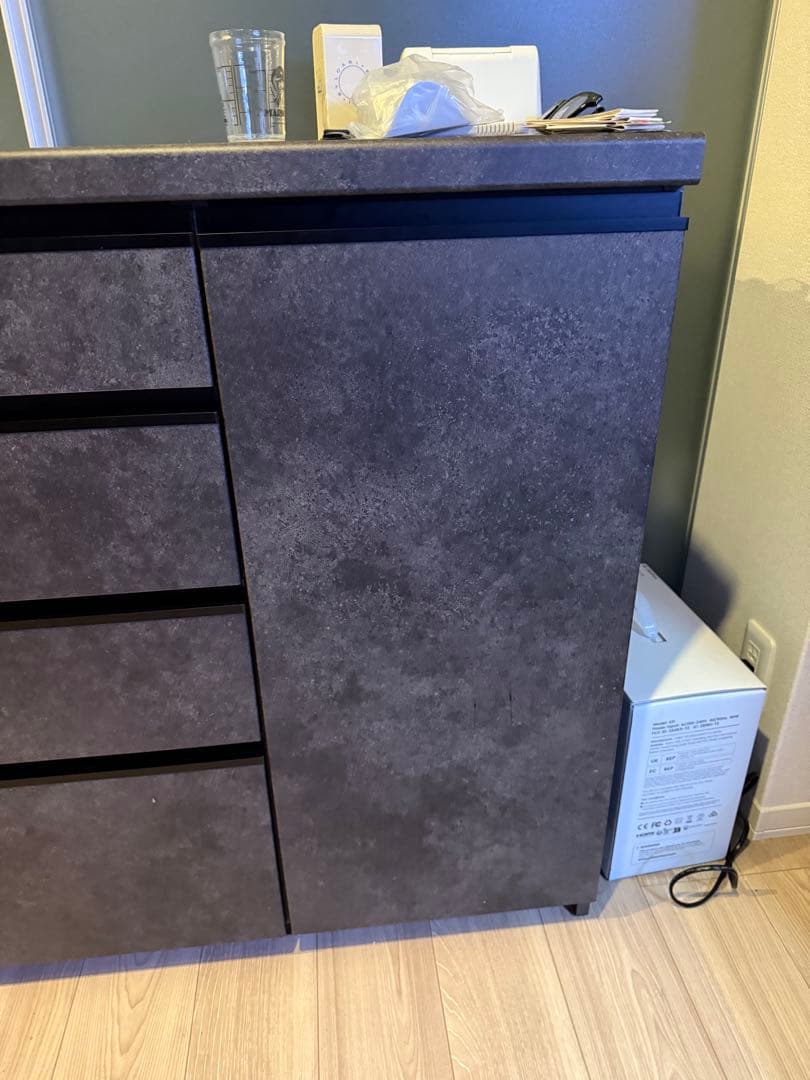 パモウナ 160cm キッチンカウンター 食器棚 EC