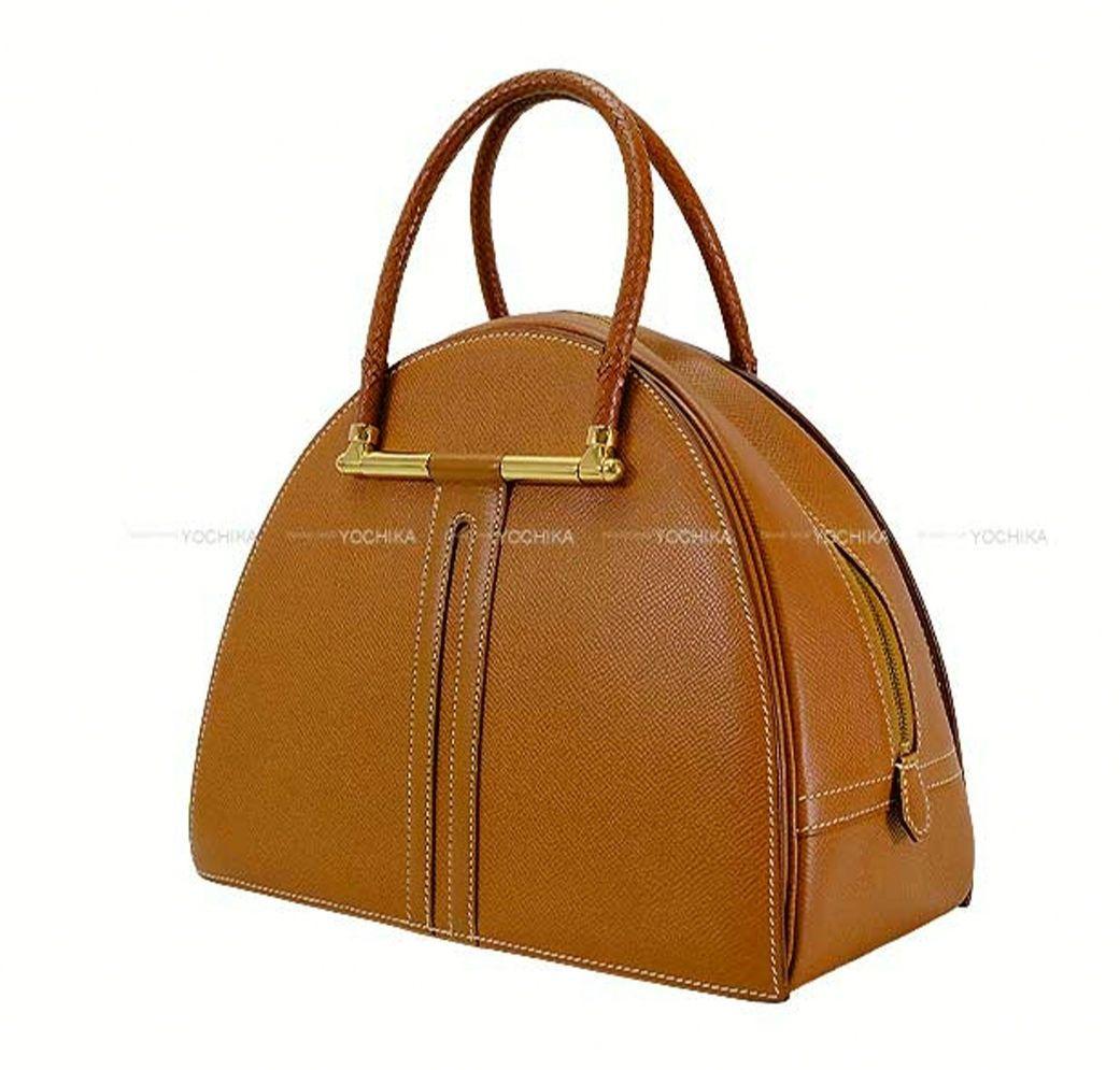 HERMES エルメス ゴビ PM ハンドバッグ ゴールド 正規品