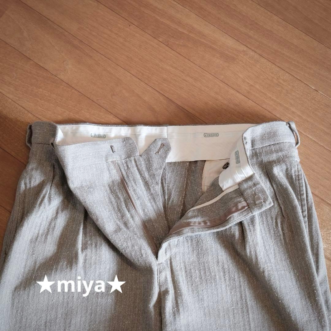 A.PRESSE / Herringbone Trousers / スラックス