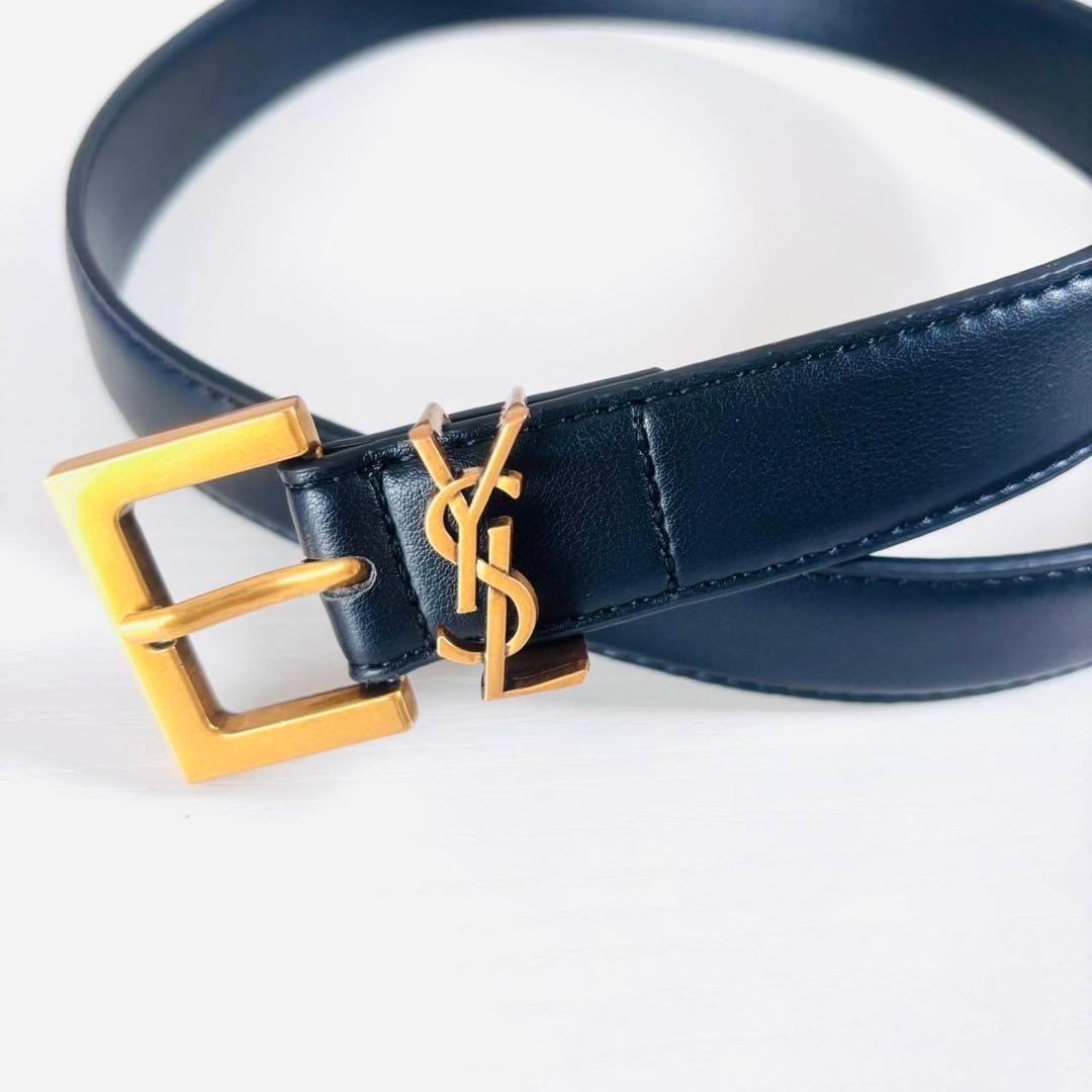 YSL ベルト ゴールド ロゴ