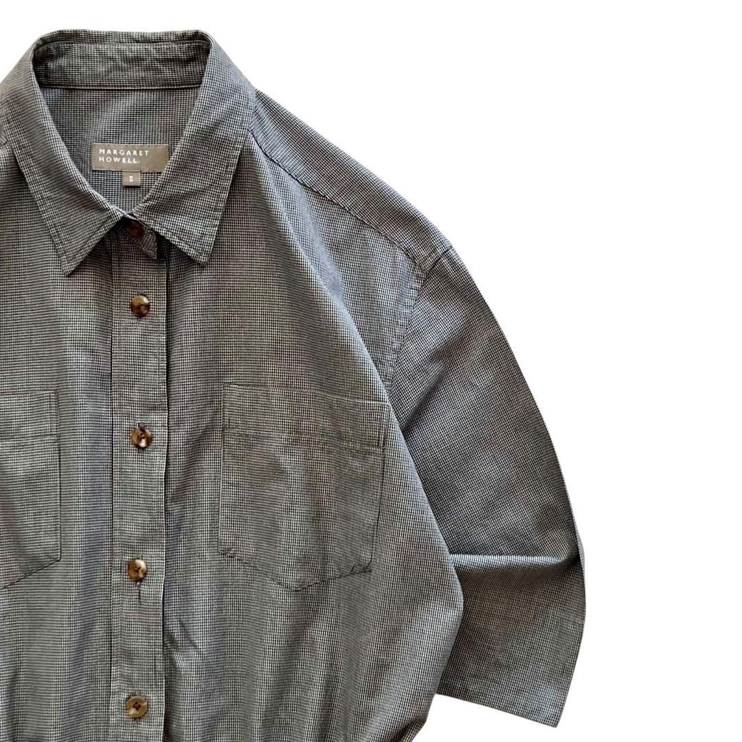 【美品】MARGARET HOWELL/GINGHAM SHIRT DRESS