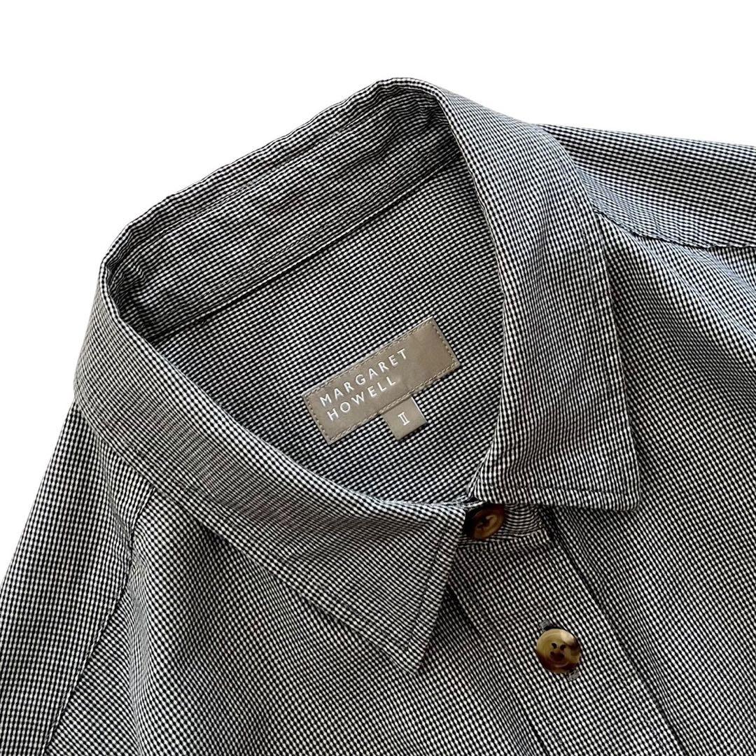 【美品】MARGARET HOWELL/GINGHAM SHIRT DRESS