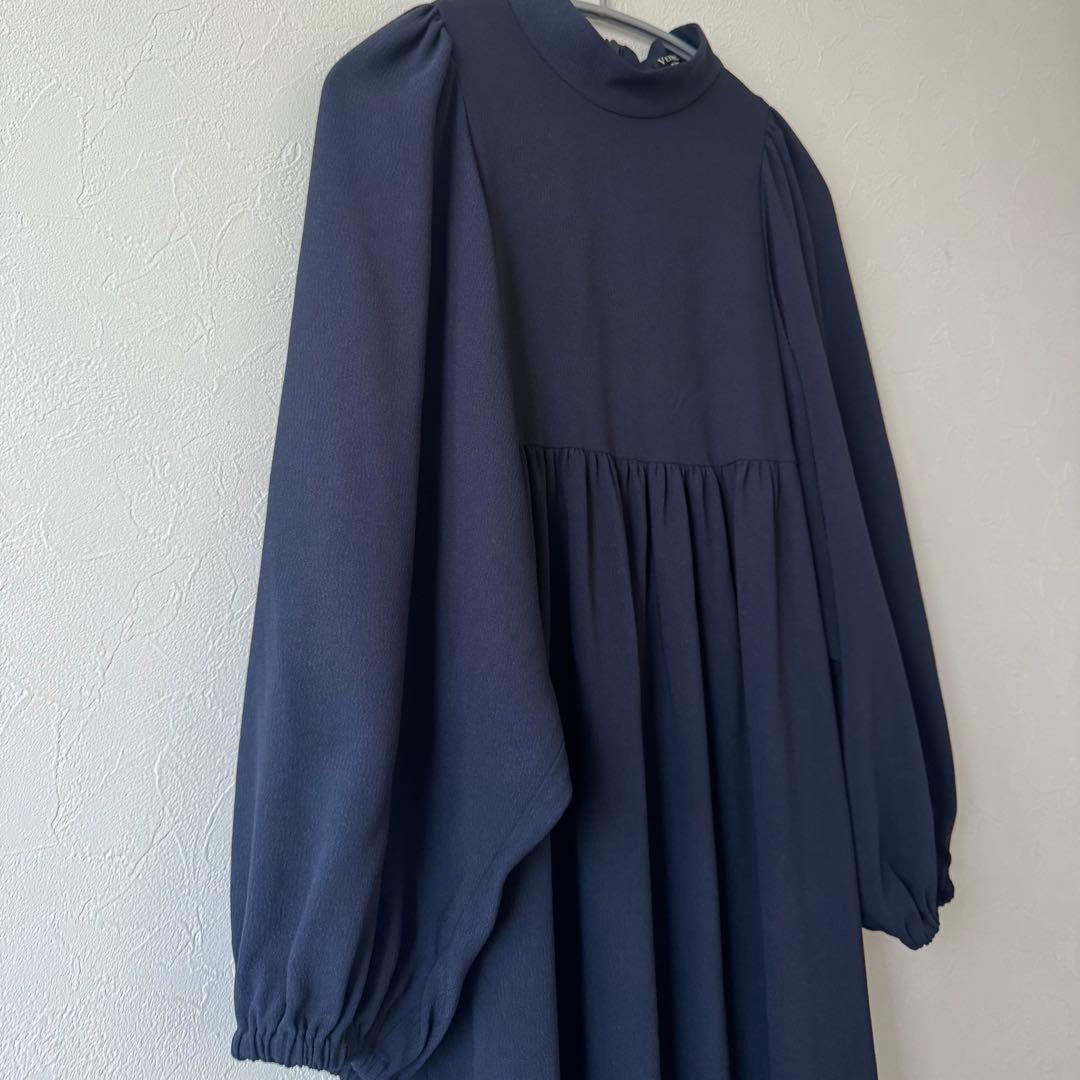 VERMEIL par iena アセテートバックサテンジョーゼットワンピース