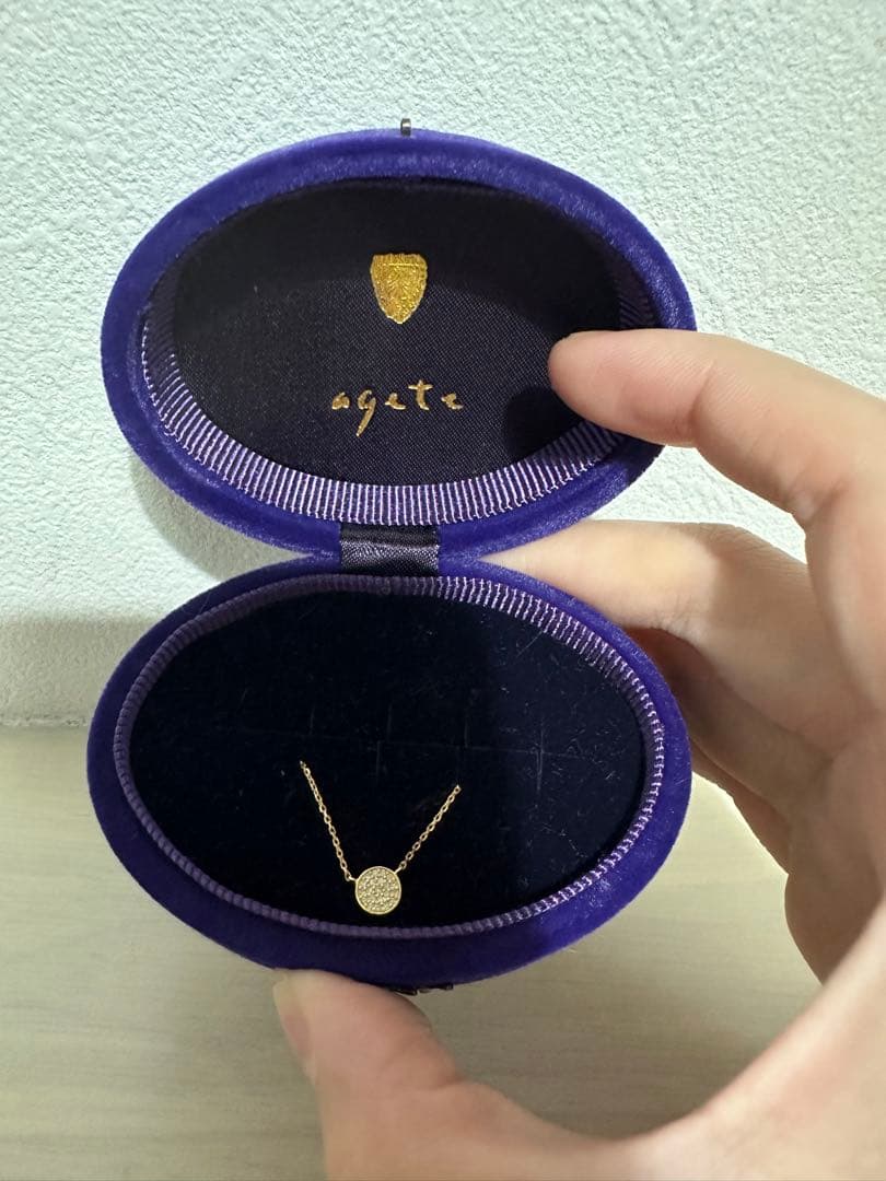 アガット k18 0.04ct ダイヤモンド　ゴールド