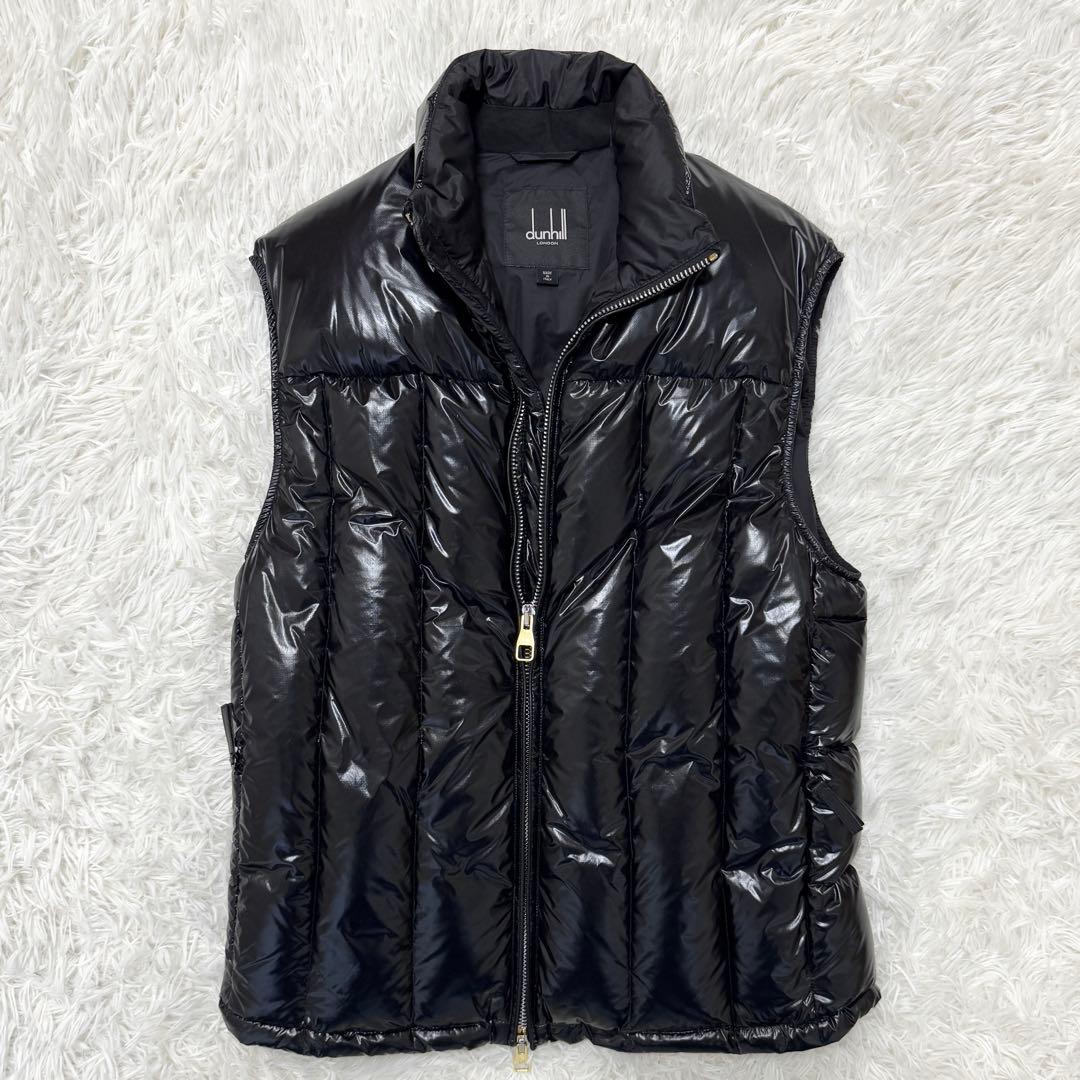 極美品✨ダンヒル DUNHILL 現行 ダウンベスト 光沢 シャイニー M