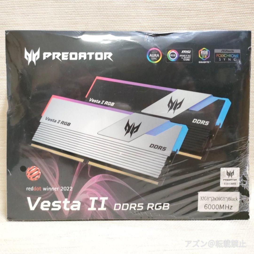 Acer Predator Vesta Ⅱ DDR5 6000 32GB（16G