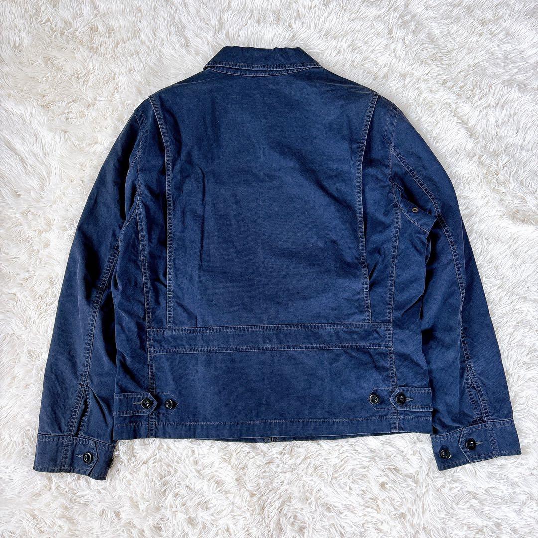 XL相当 チェック ポロバイラルフローレン スウィングトップ ロゴ刺繍 ネイビー