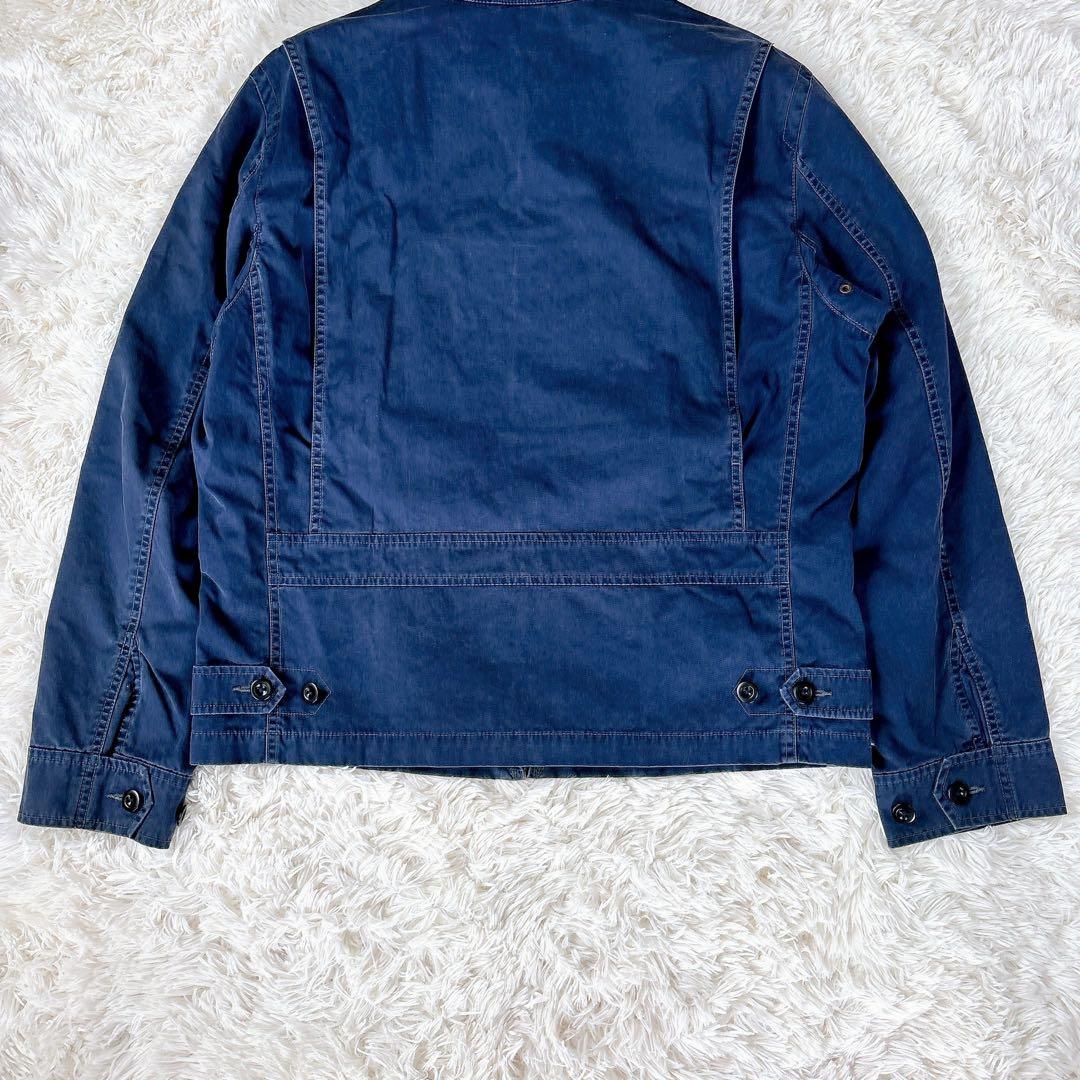 XL相当 チェック ポロバイラルフローレン スウィングトップ ロゴ刺繍 ネイビー