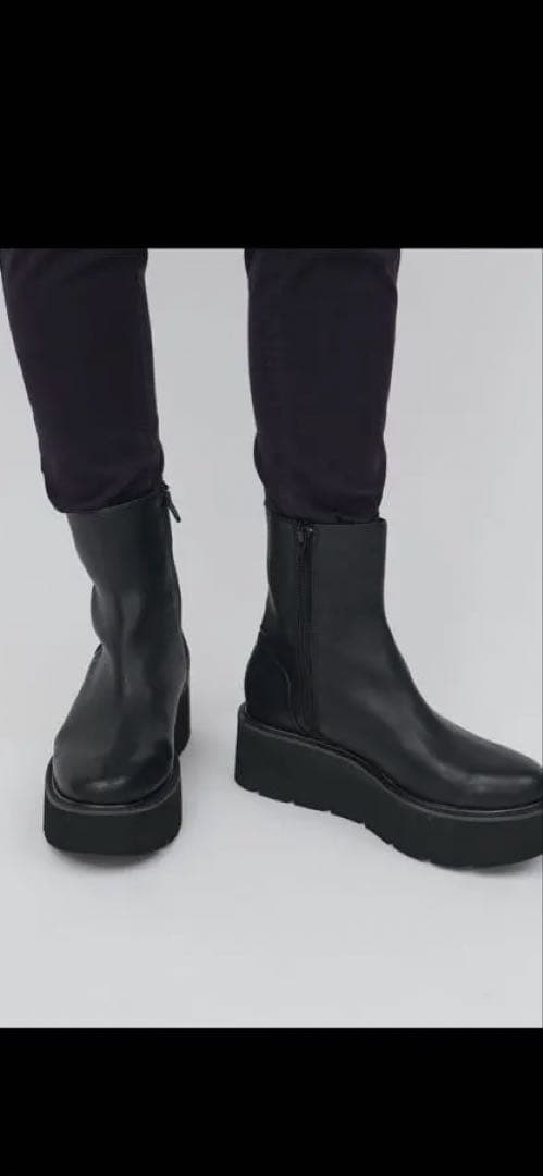 BEARDSLEY レザーミドルブーツ 38（24㌢相当）