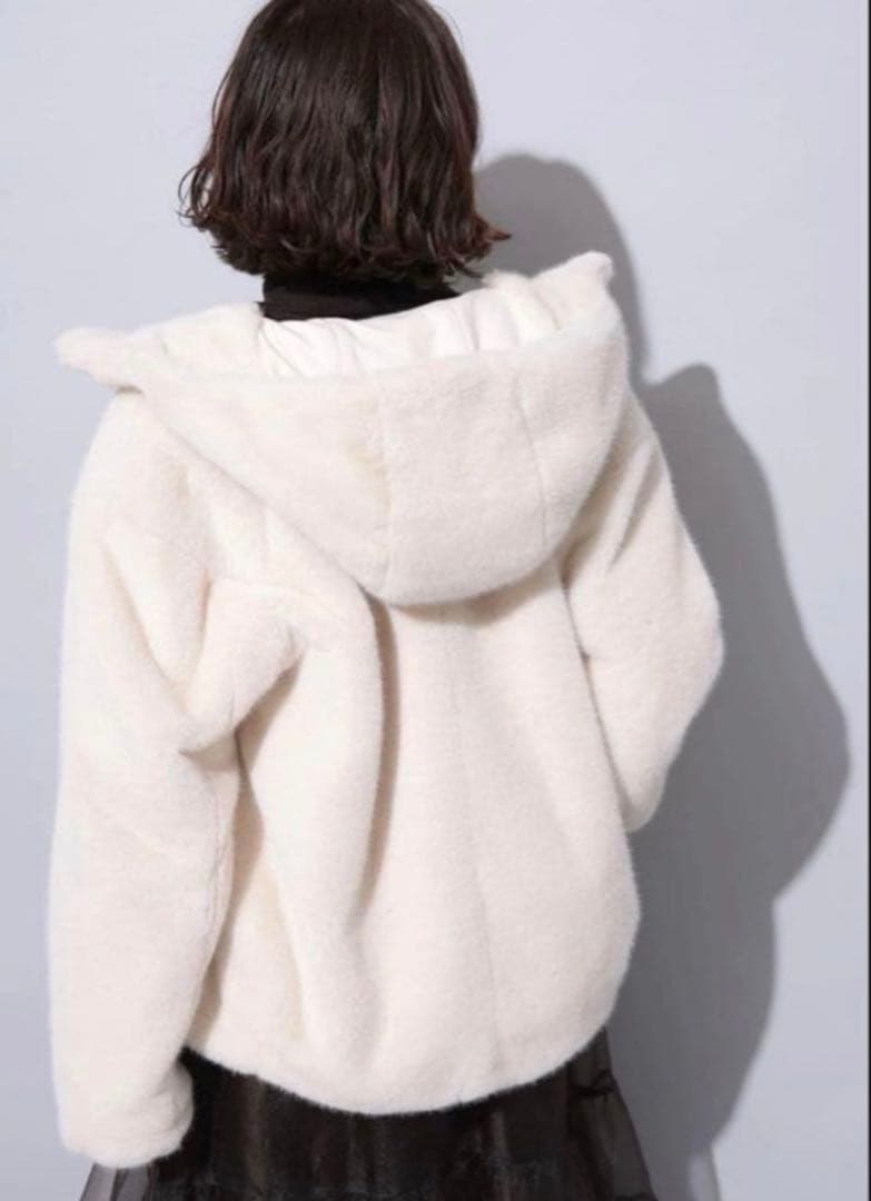 Arpege story ファーフードブルゾン