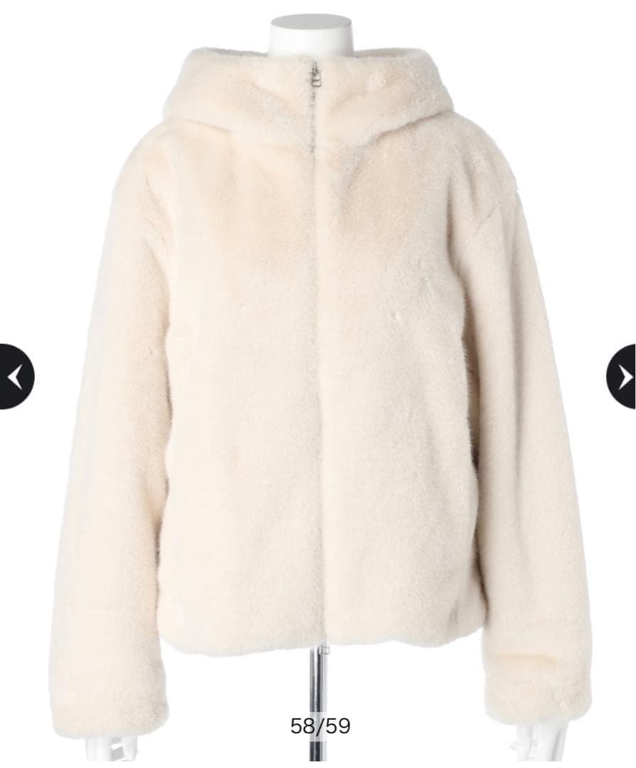 Arpege story ファーフードブルゾン