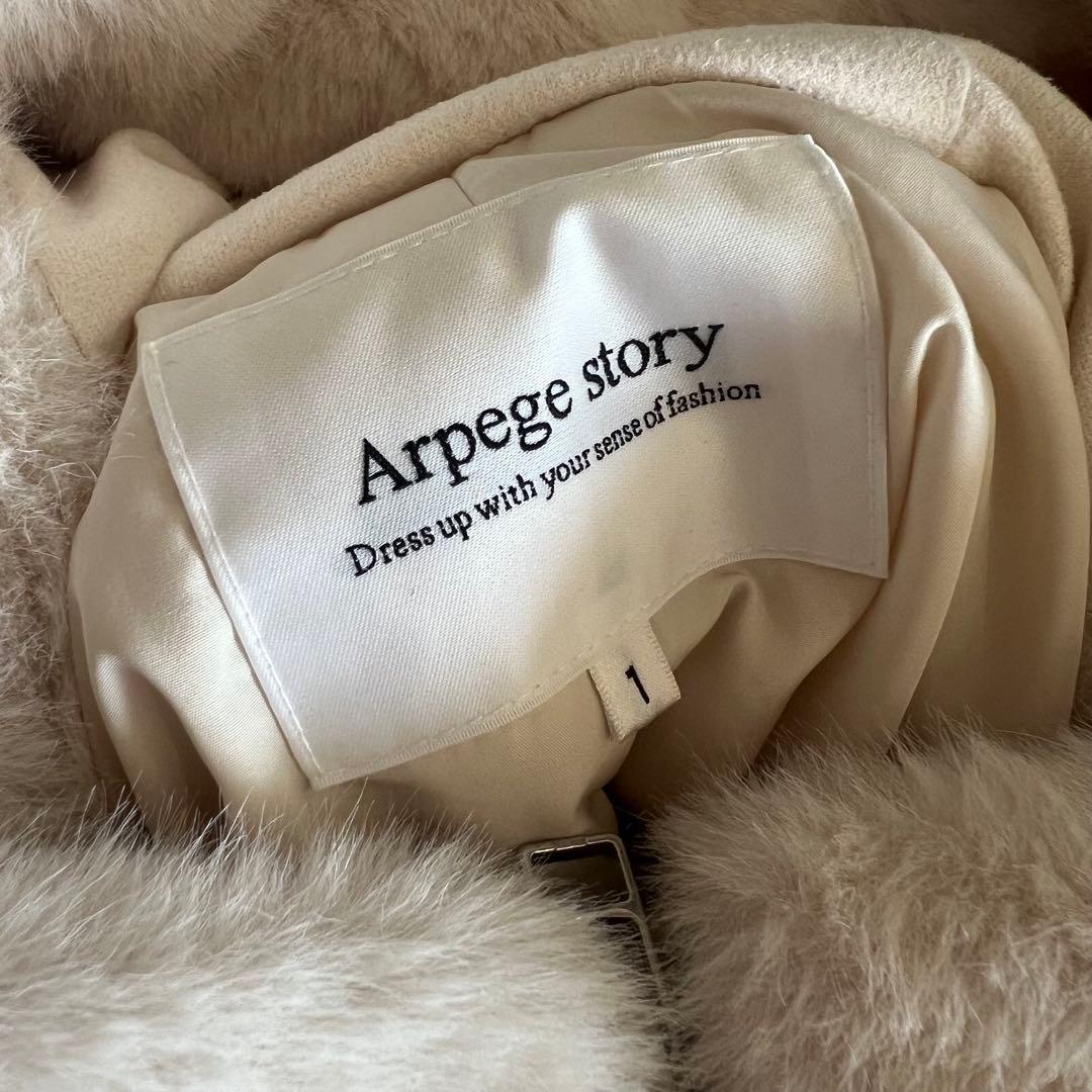 Arpege story ファーフードブルゾン