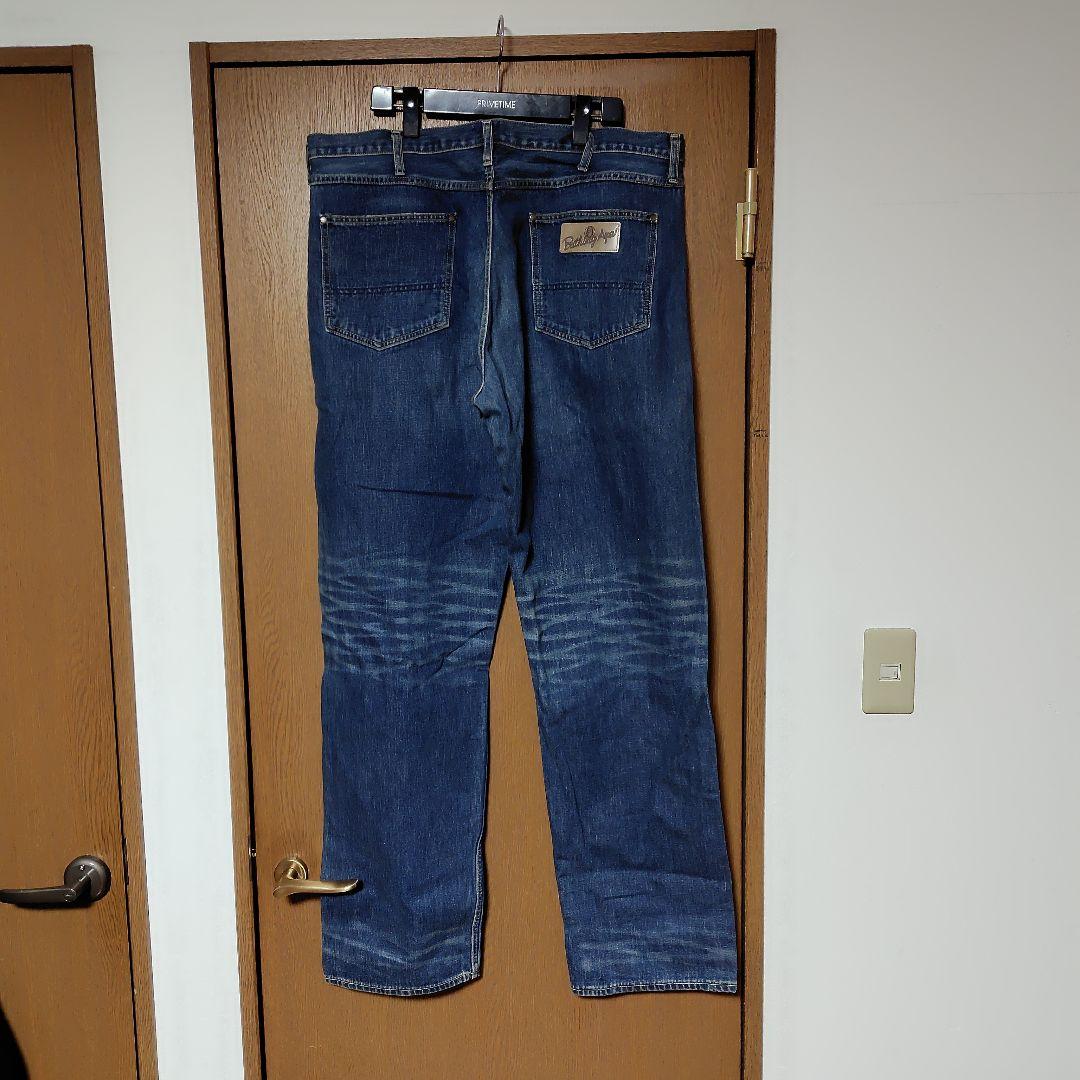 アベイシングエイプフロントBape ロゴ ストレートデニム インディゴブルー