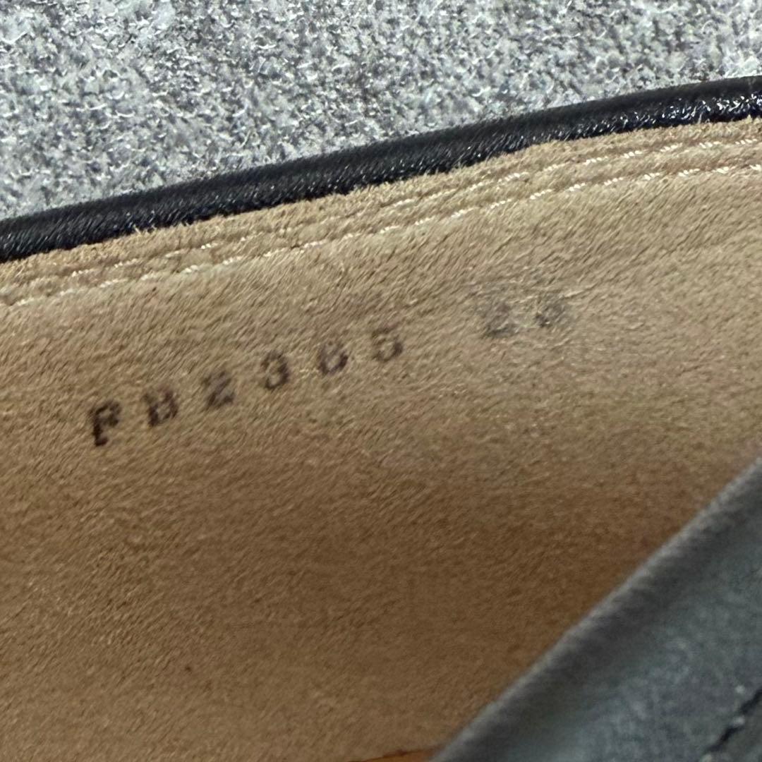 美品 銀座かねまつ AQUA BELL ビットローファー 黒　レザー　23cm