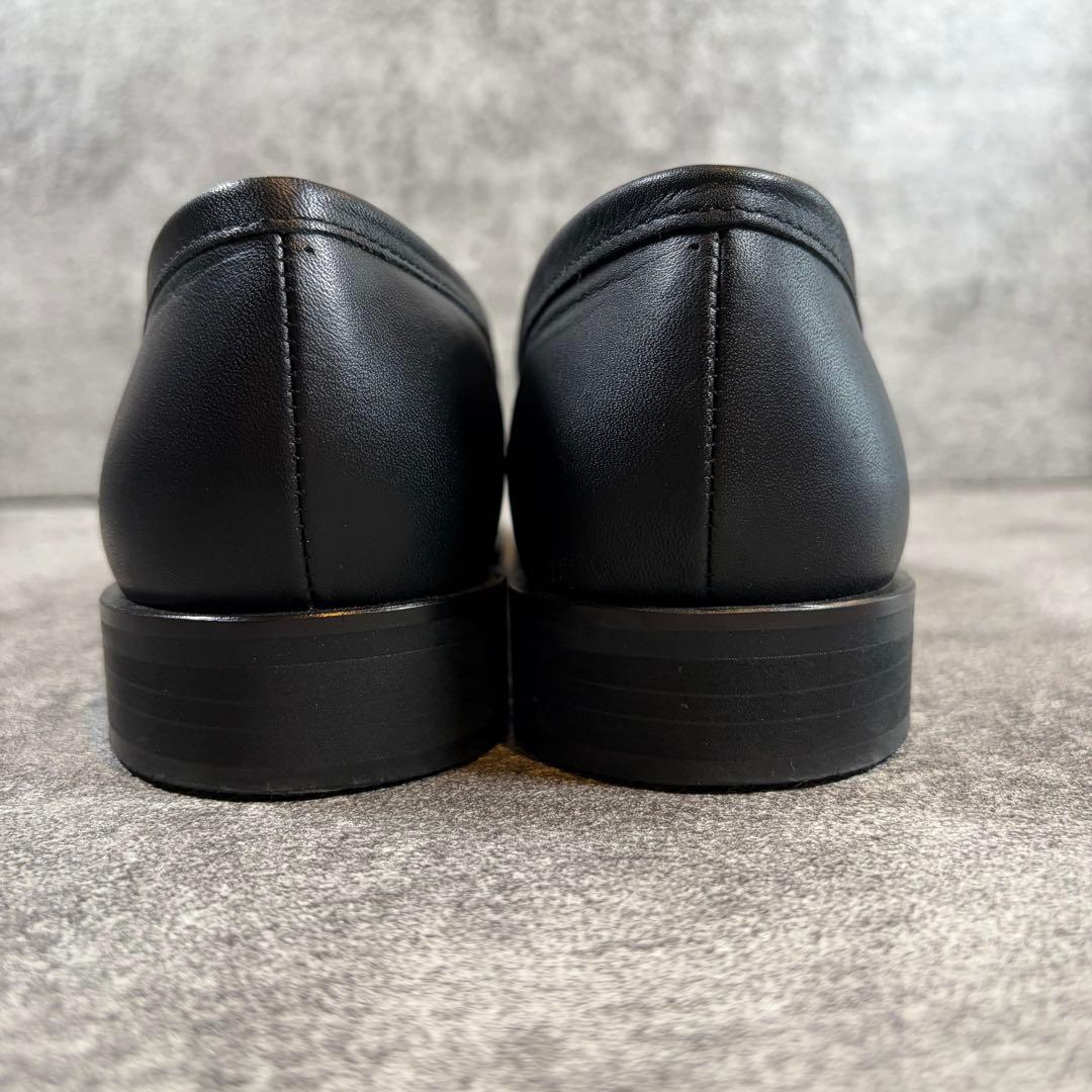 美品 銀座かねまつ AQUA BELL ビットローファー 黒　レザー　23cm