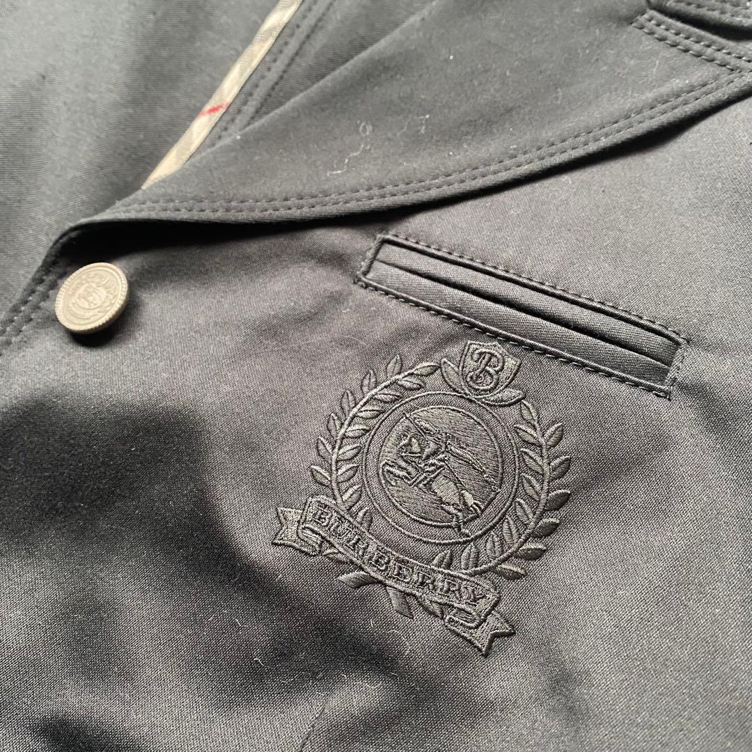 美バーバリー卒服4点エンブレム銀ボタンジャケット黒arisanaブラウス160