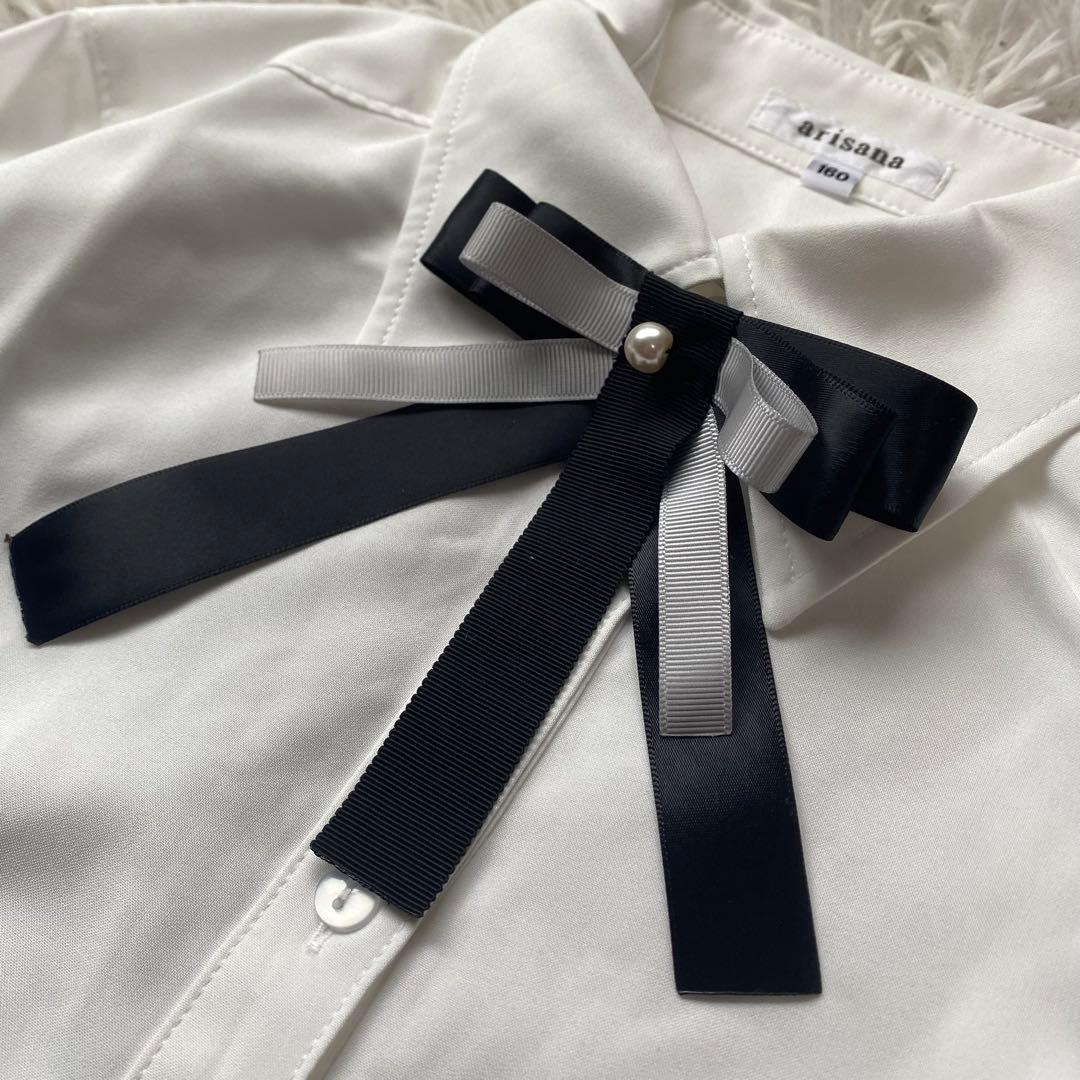 美バーバリー卒服4点エンブレム銀ボタンジャケット黒arisanaブラウス160