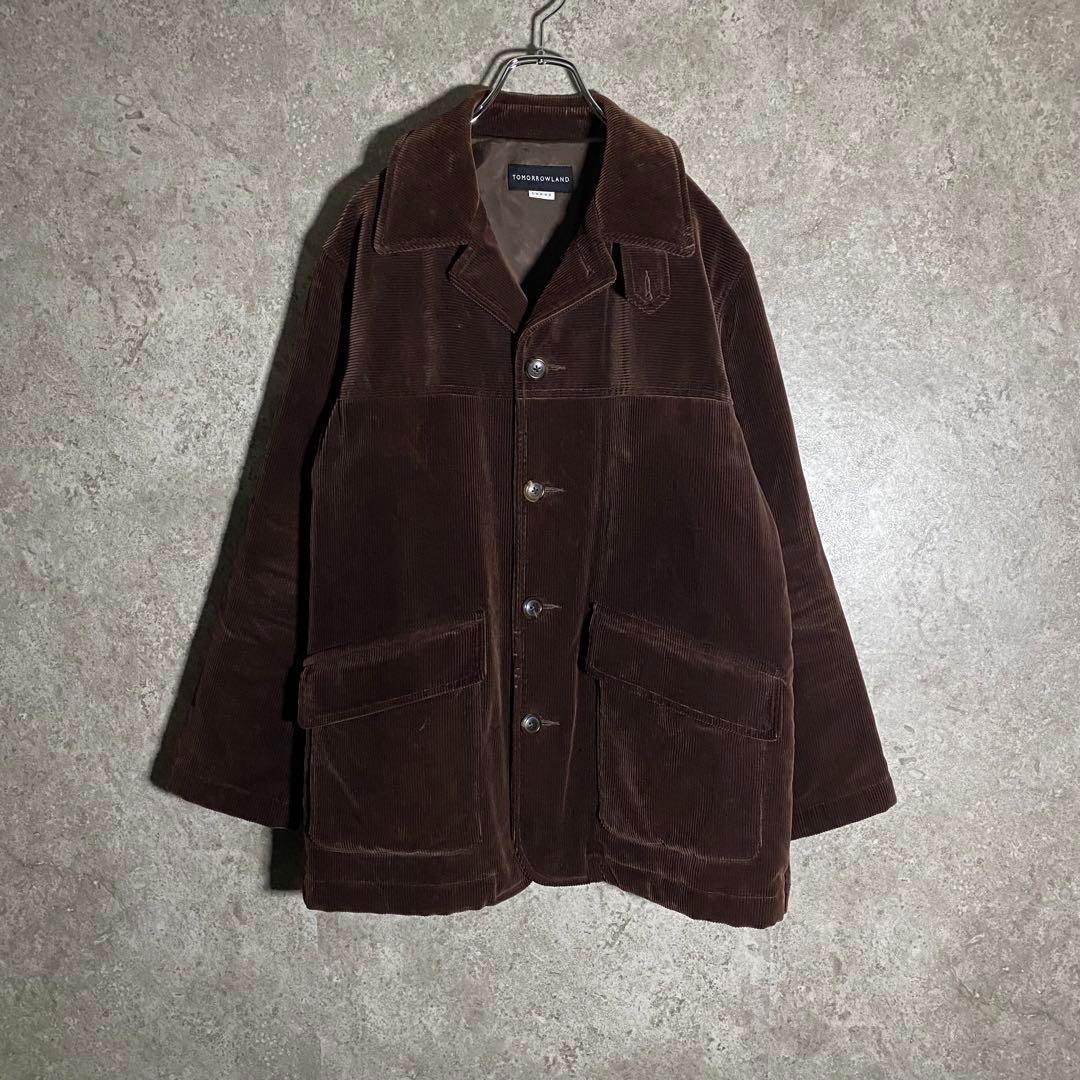 トゥモローランド コーデュロイジャケット カバーオール 中綿 ブラウン L