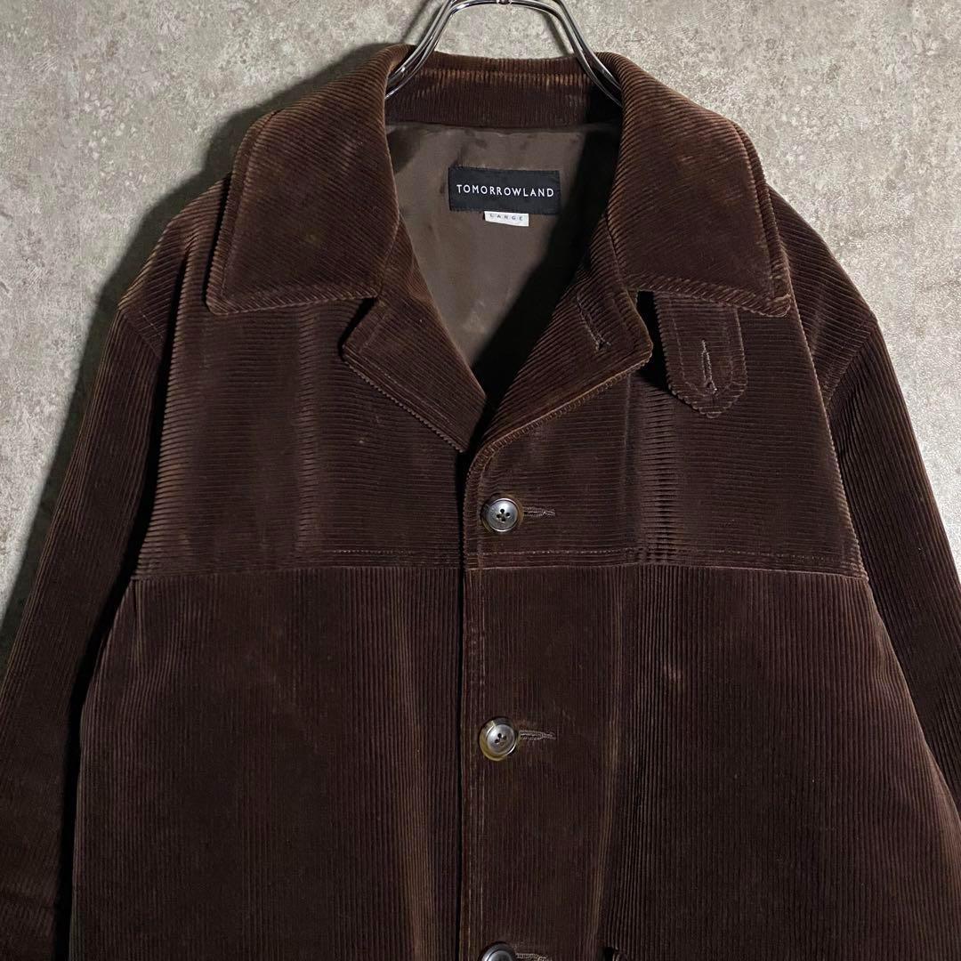 トゥモローランド コーデュロイジャケット カバーオール 中綿 ブラウン L