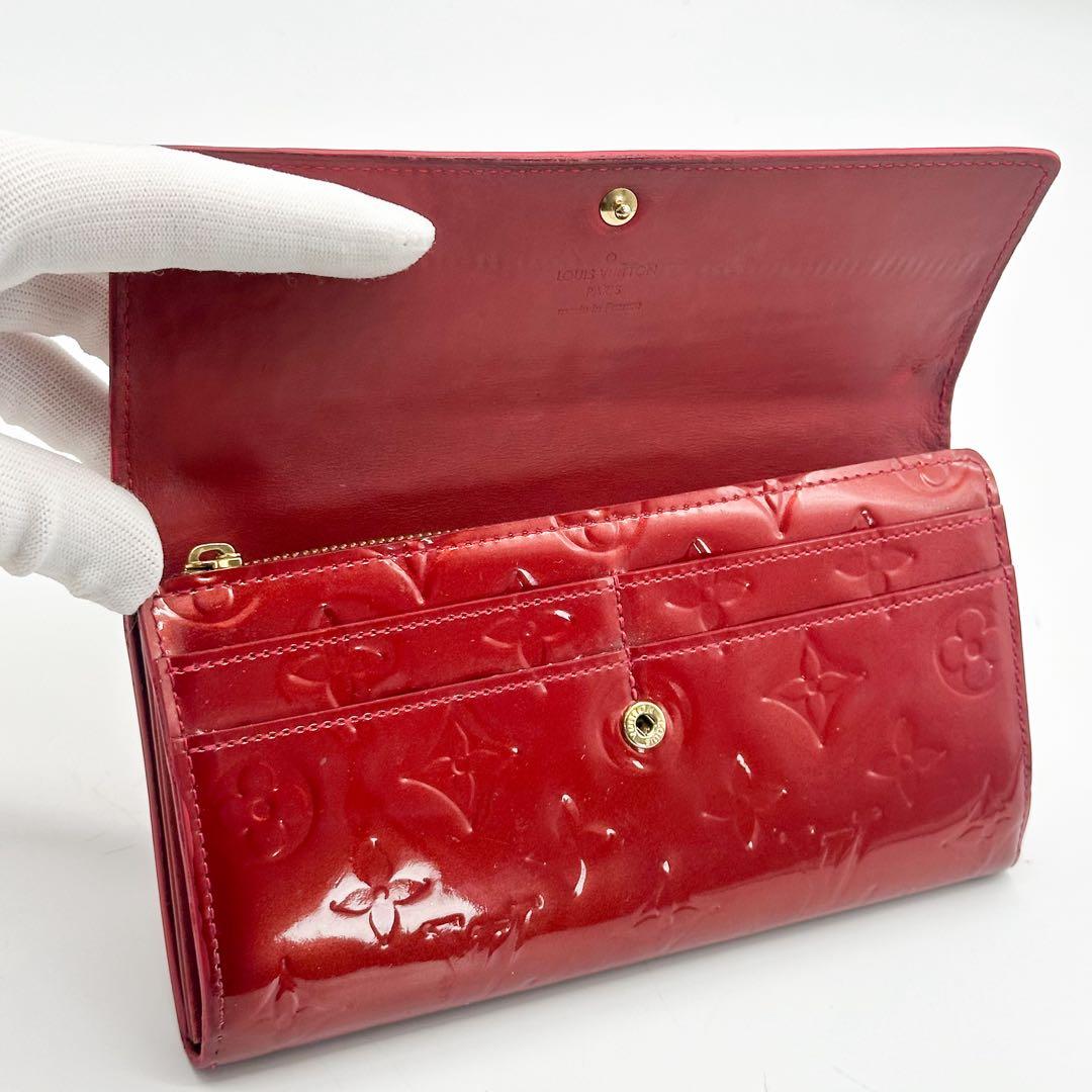 ルイヴィトン ポルトフォイユ サラ ヴェルニ モノグラム 二つ折り 長財布