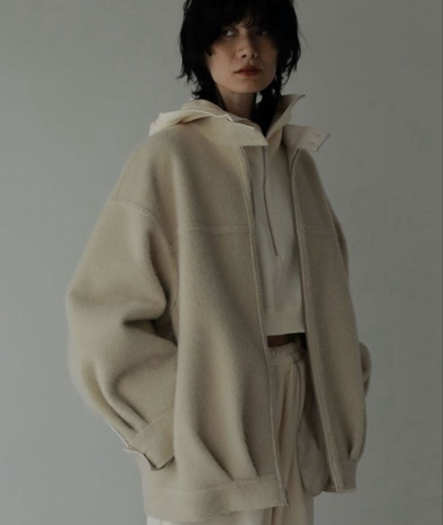 ETRE TOKYO エトレトウキョウ　リバーシブルボアブルゾン　S アイボリー