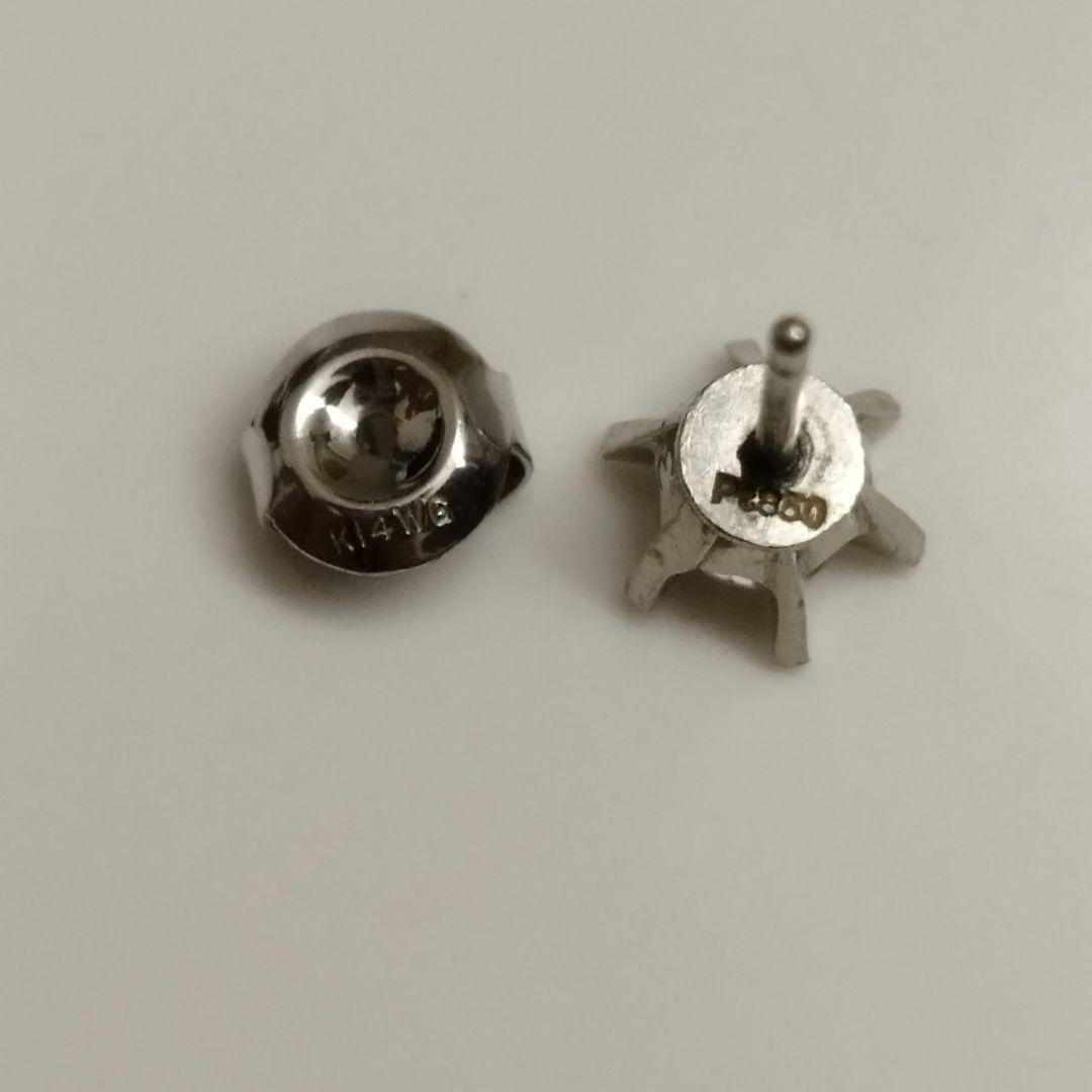 ダイヤ　プラチナ　WG 片耳ピアス