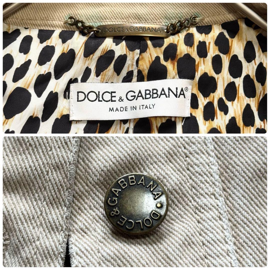 【希少】DOLCE & GABBANA レオパード 総柄 デニムジャケット