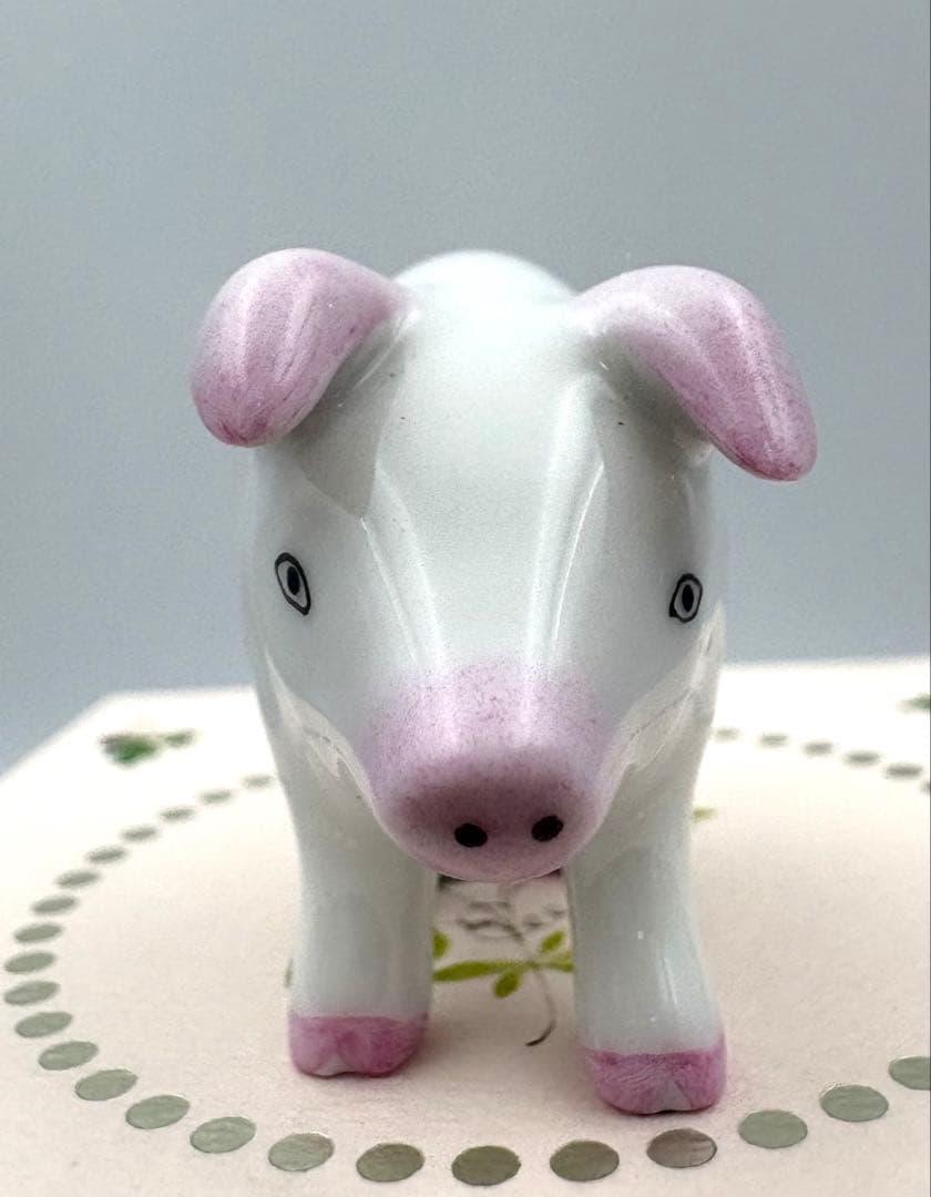 希少　HEREND ヘレンド ウィーンの薔薇　ブタ　フィギュリン　箱付