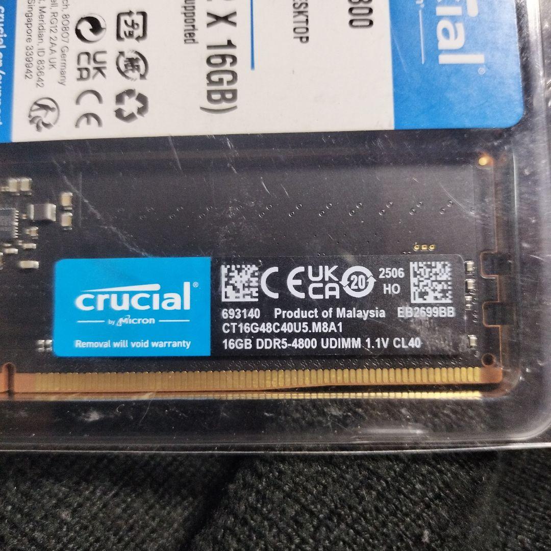 み*つ様 crucial DDR5-4800 32GB (2x16GB) メモリ