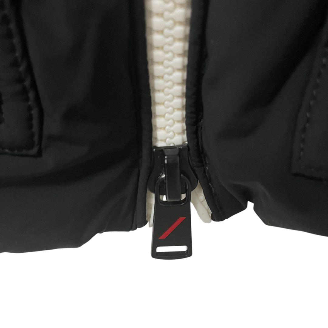 after label / メンズ 中綿ベスト フーディ 黒 L a554