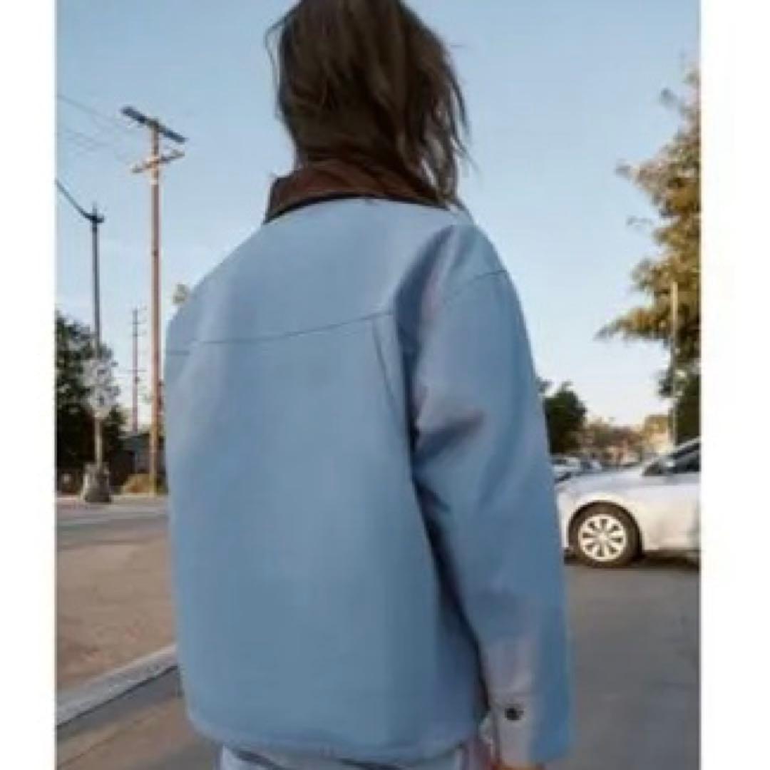 ZARA コントラストカラー パフジャケット