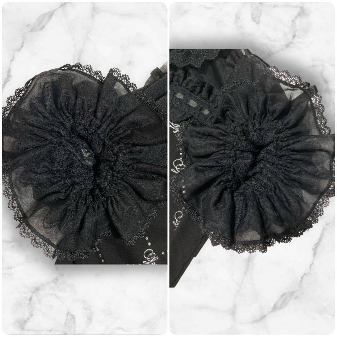 美品❤️ LIZLISA モノグラムビジューカットトップス ブラック