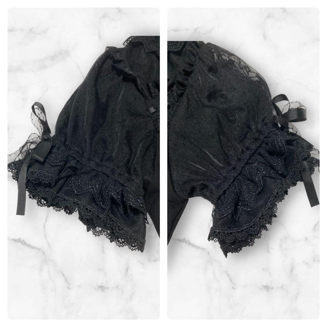 美品❤️ LIZLISA モノグラムビジューカットトップス ブラック