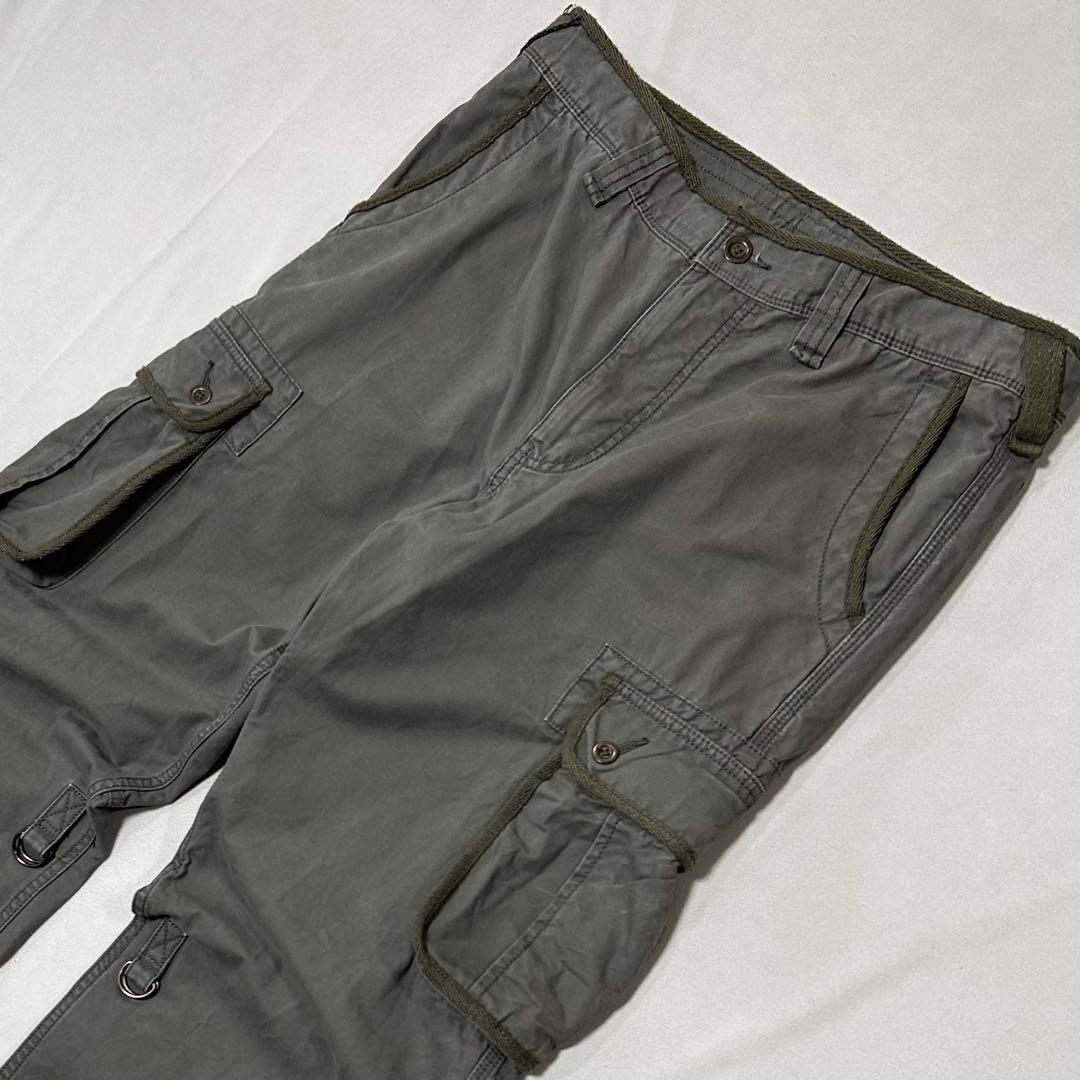90s OLD UNIQLO パラシュート カーゴパンツ ドローコード Tech