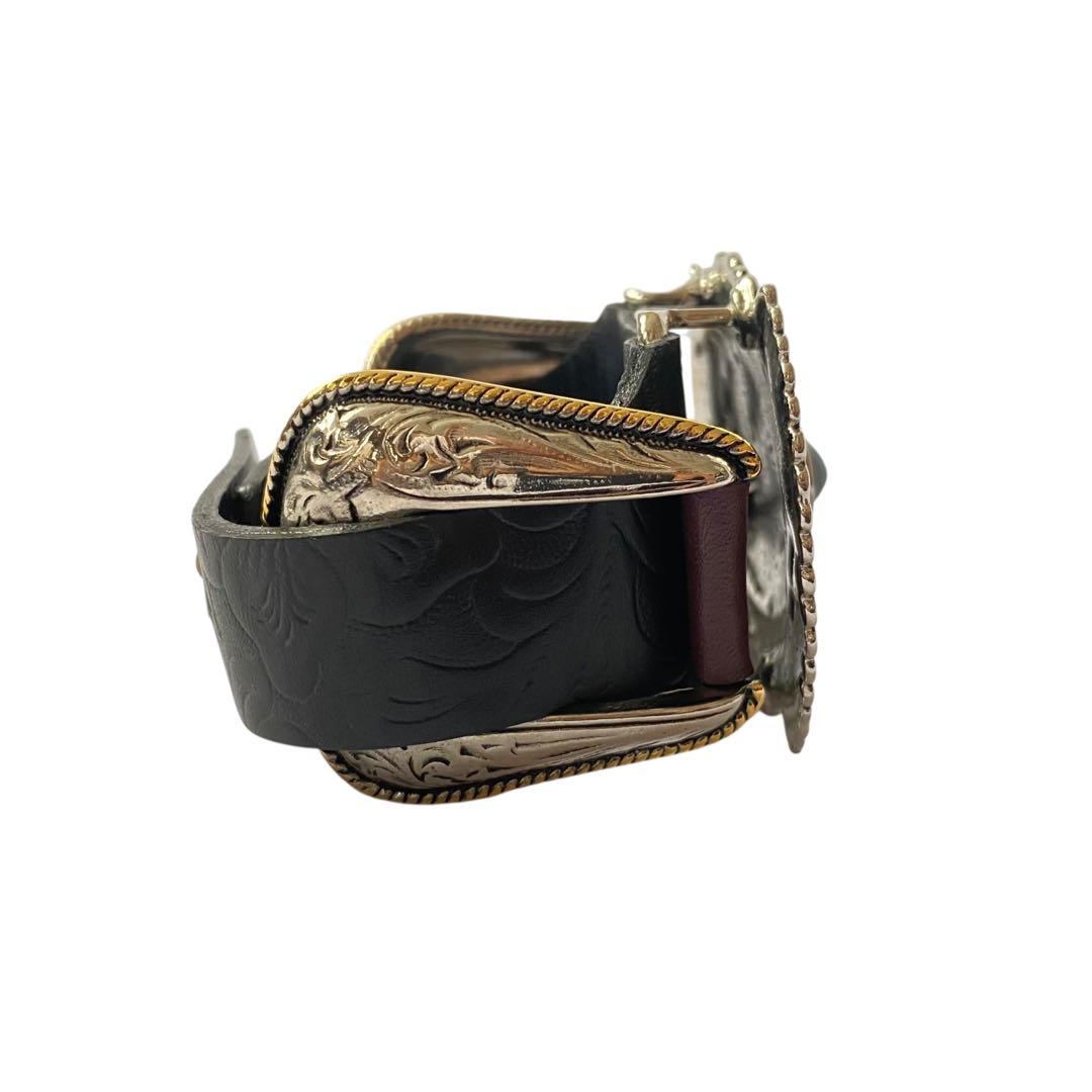 トーガプルラ 美品 コンチョバングル ブレスレット ターコイズ レザーベルト