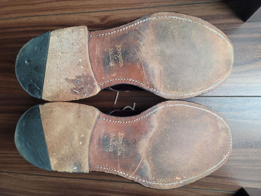 ジョンストンアンドマーフィー　コードバン　プレーントゥシューズ