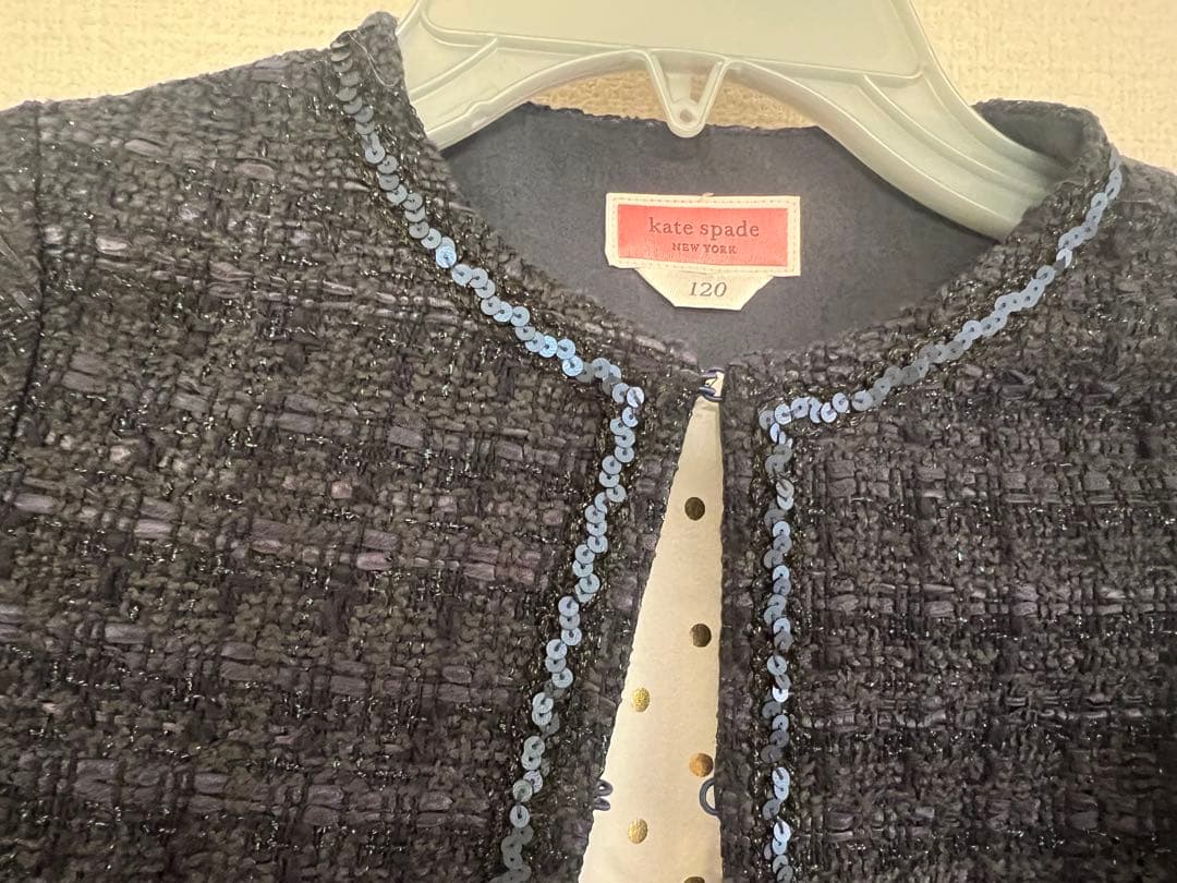 kate spade ネイビー ツイード スーツ120 入学式　卒園式