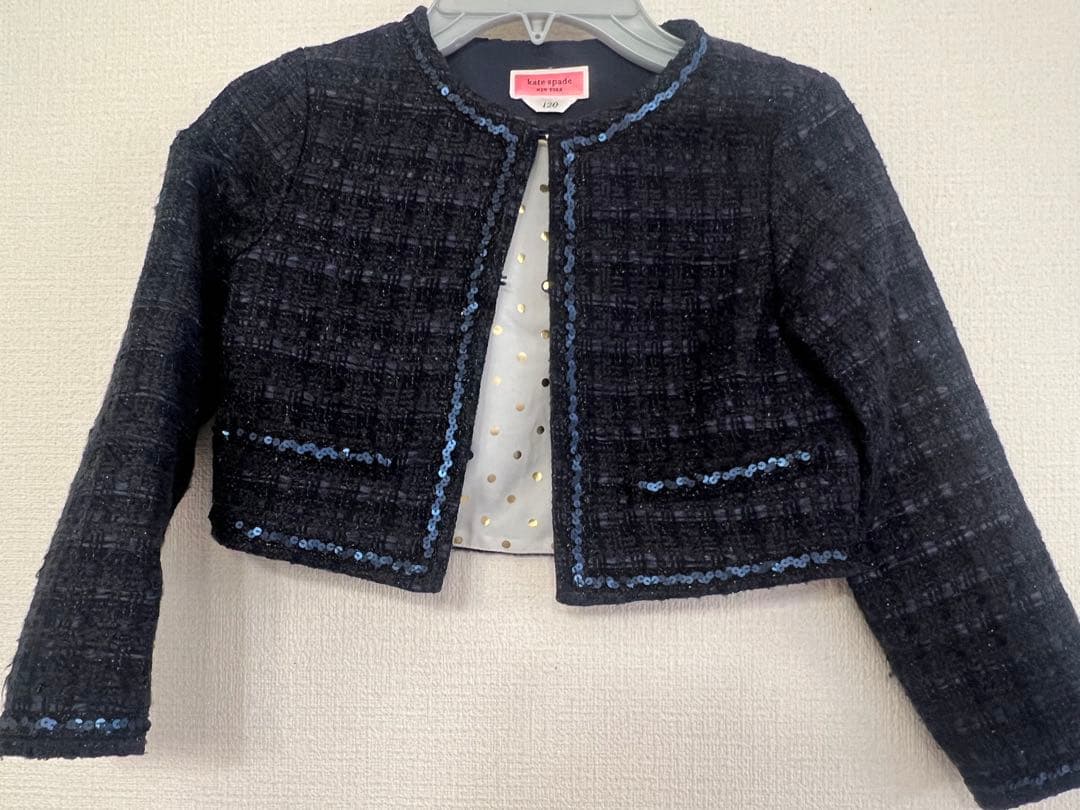 kate spade ネイビー ツイード スーツ120 入学式　卒園式