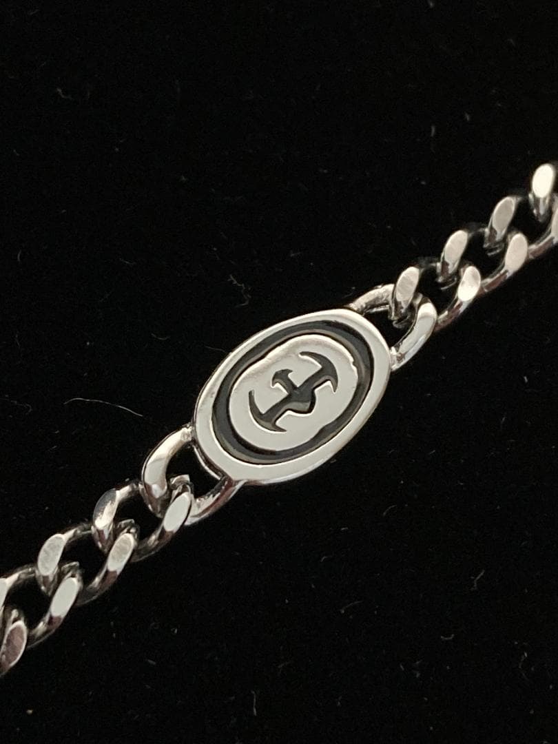 「1256」Gucci シルバー チェーンネックレス GGロゴ 重さ16.6g