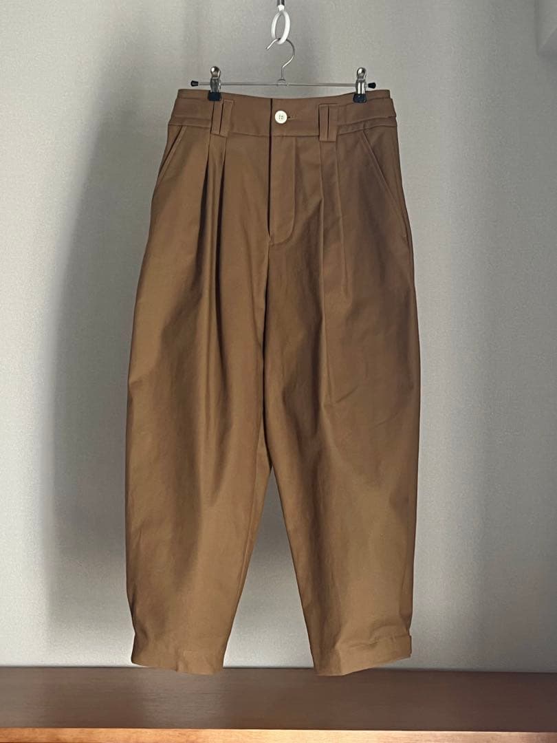 SALUE eggパンツ【ベージュブラウン】