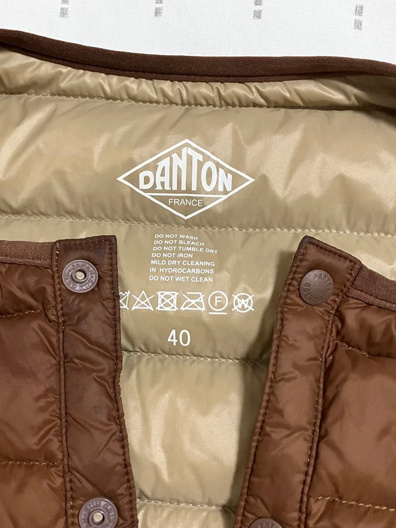ダントン メンズ ダウンジャケット美品 40/M ブラウン