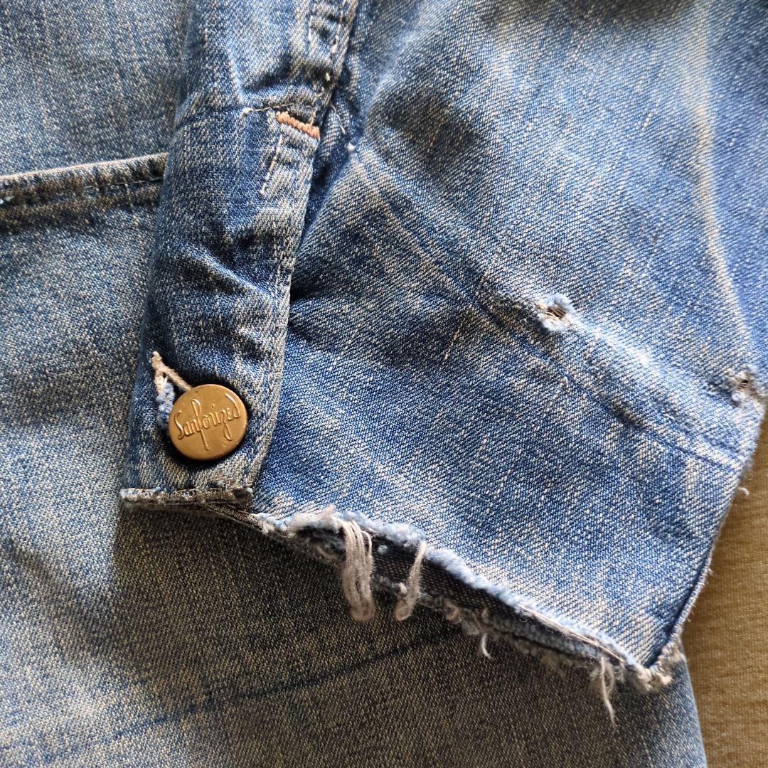 40s Vintage デニムカバーオール 大戦 4ポケ 月桂樹