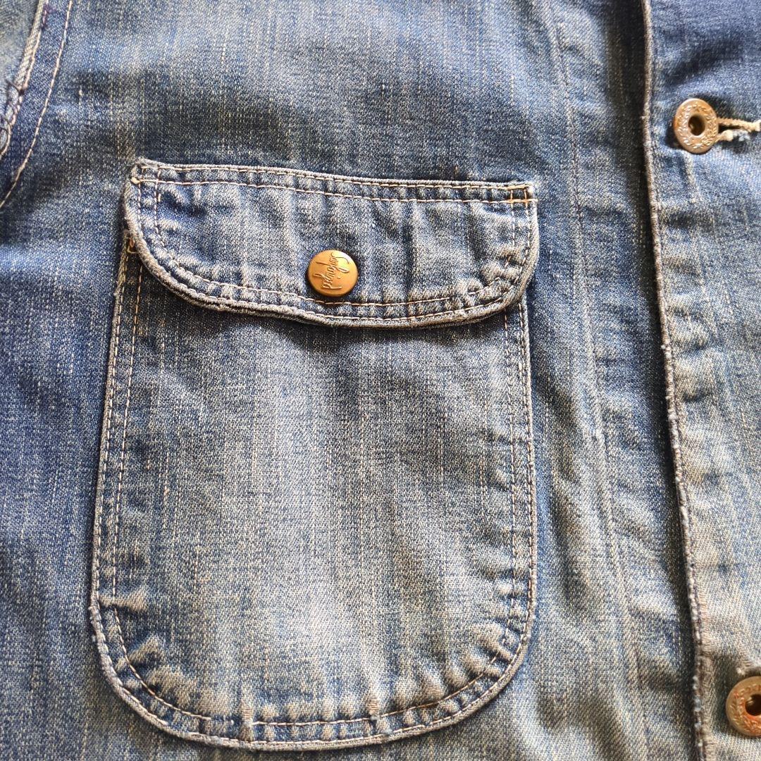 40s Vintage デニムカバーオール 大戦 4ポケ 月桂樹